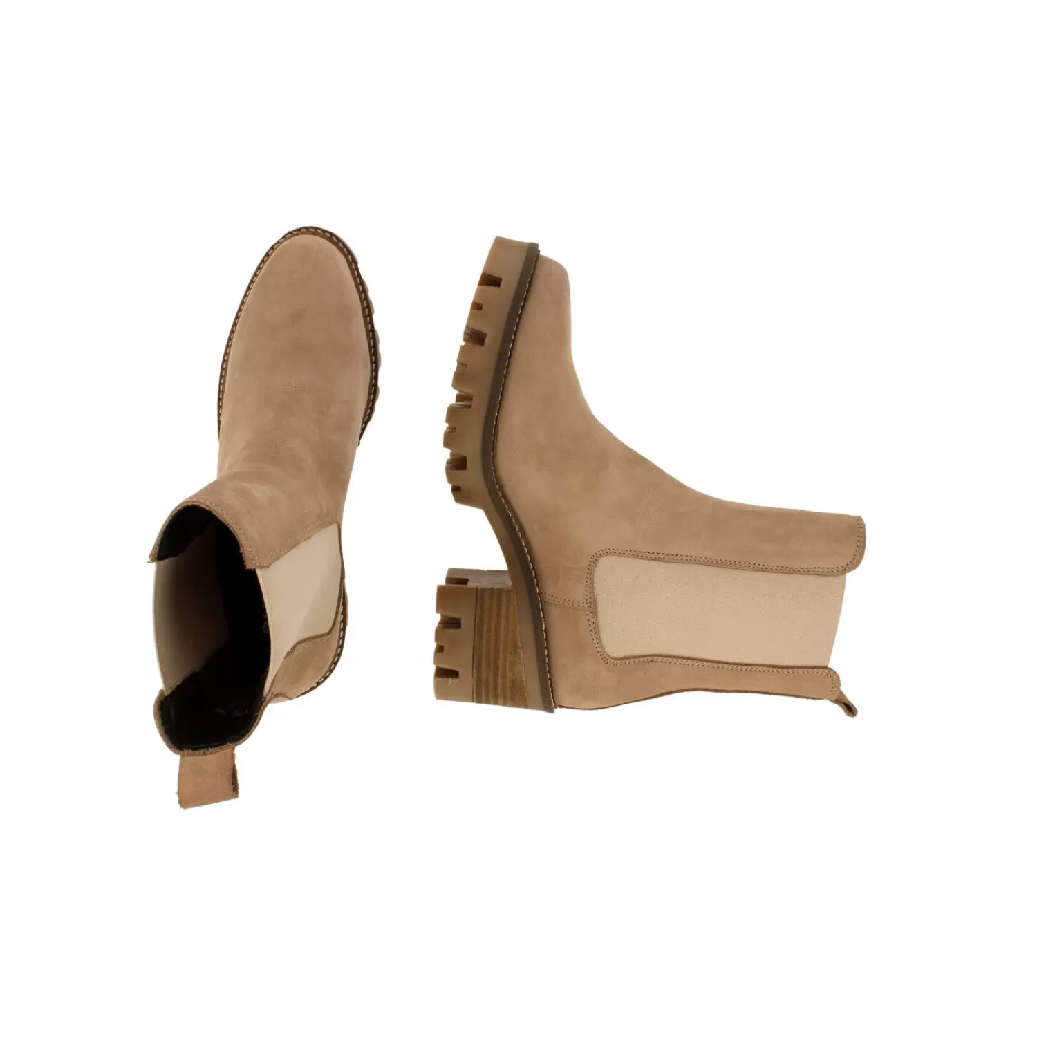 Frauen Bullboxer Chelsea Boots Beige/Taupe 677501E6L_Lttptd