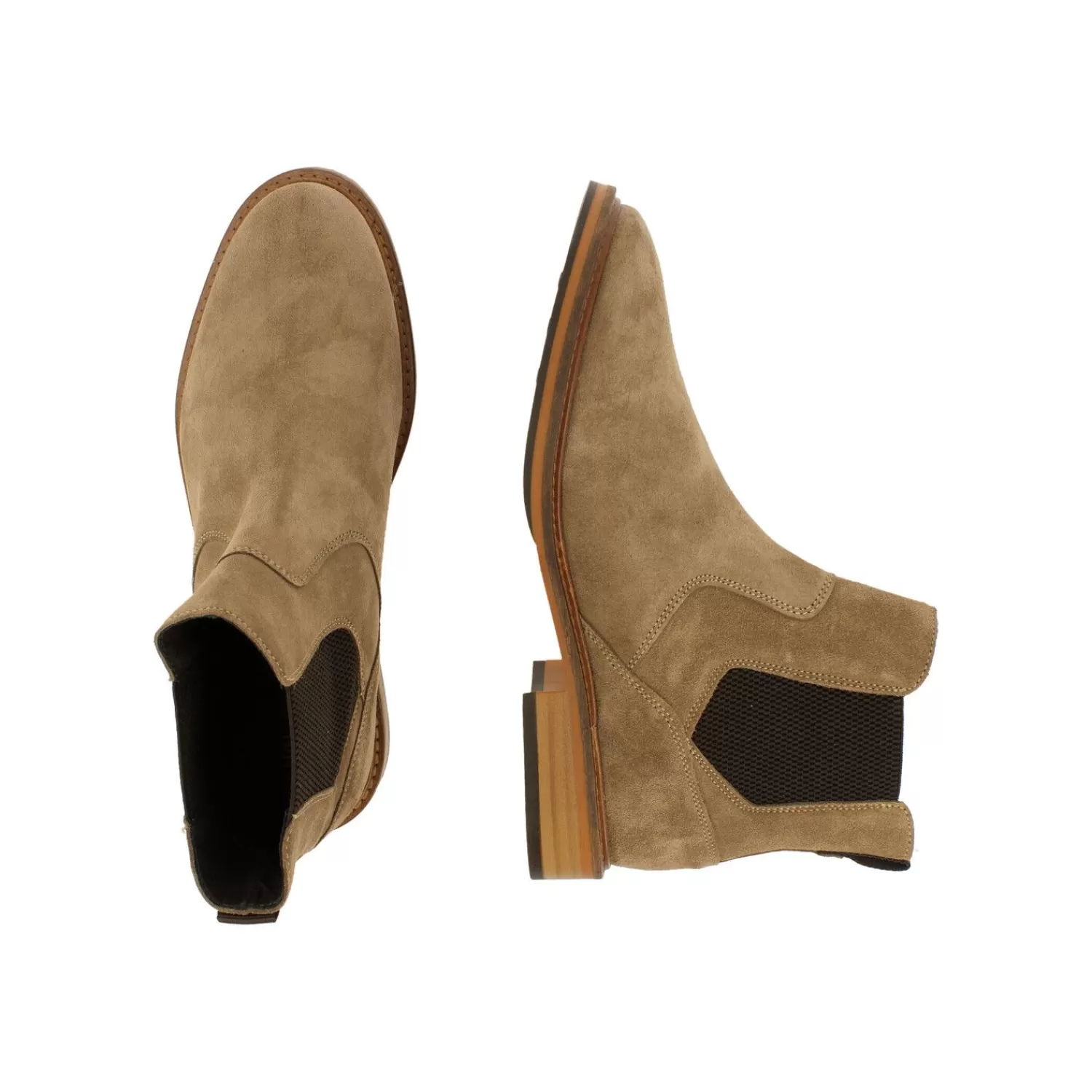 Männer Bullboxer Chelsea Boots Beige/Taupe 679P71219Ak004Su