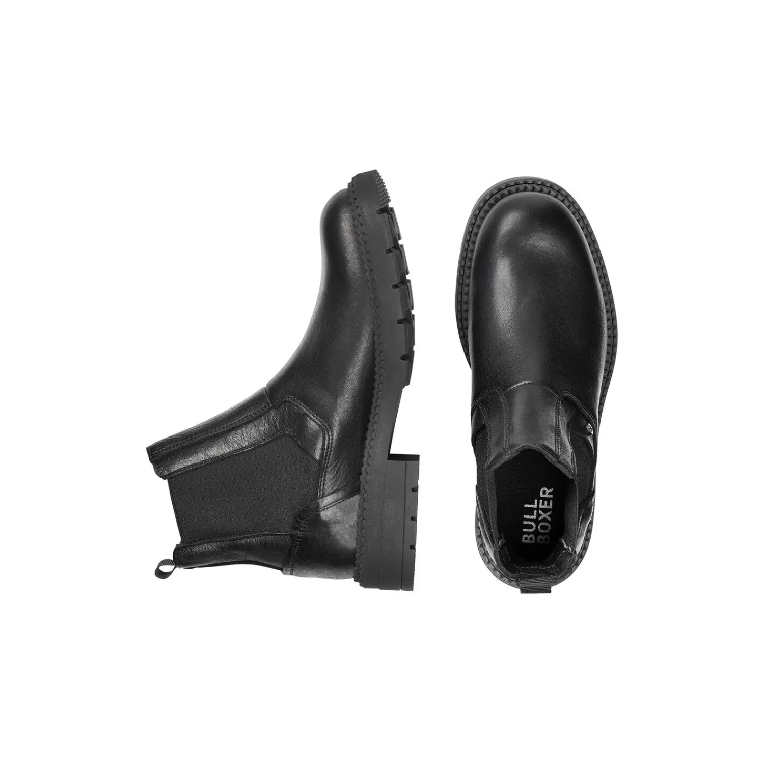 Männer Bullboxer Chelsea Boots Schwarz 277N70038Ablcksu