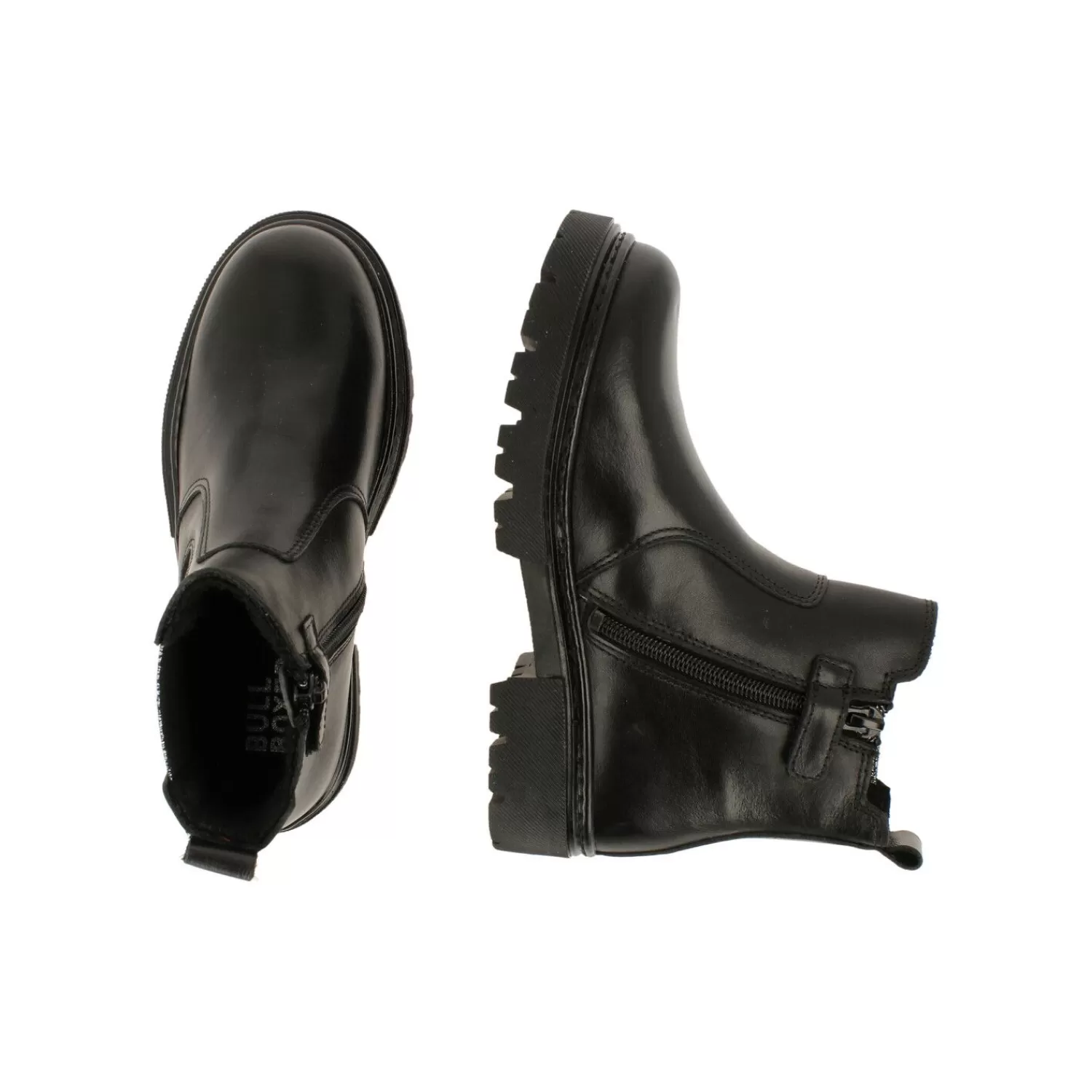 Kinder Bullboxer Chelsea-Stiefel Schwarz Ajs502E6L_Bksvkb