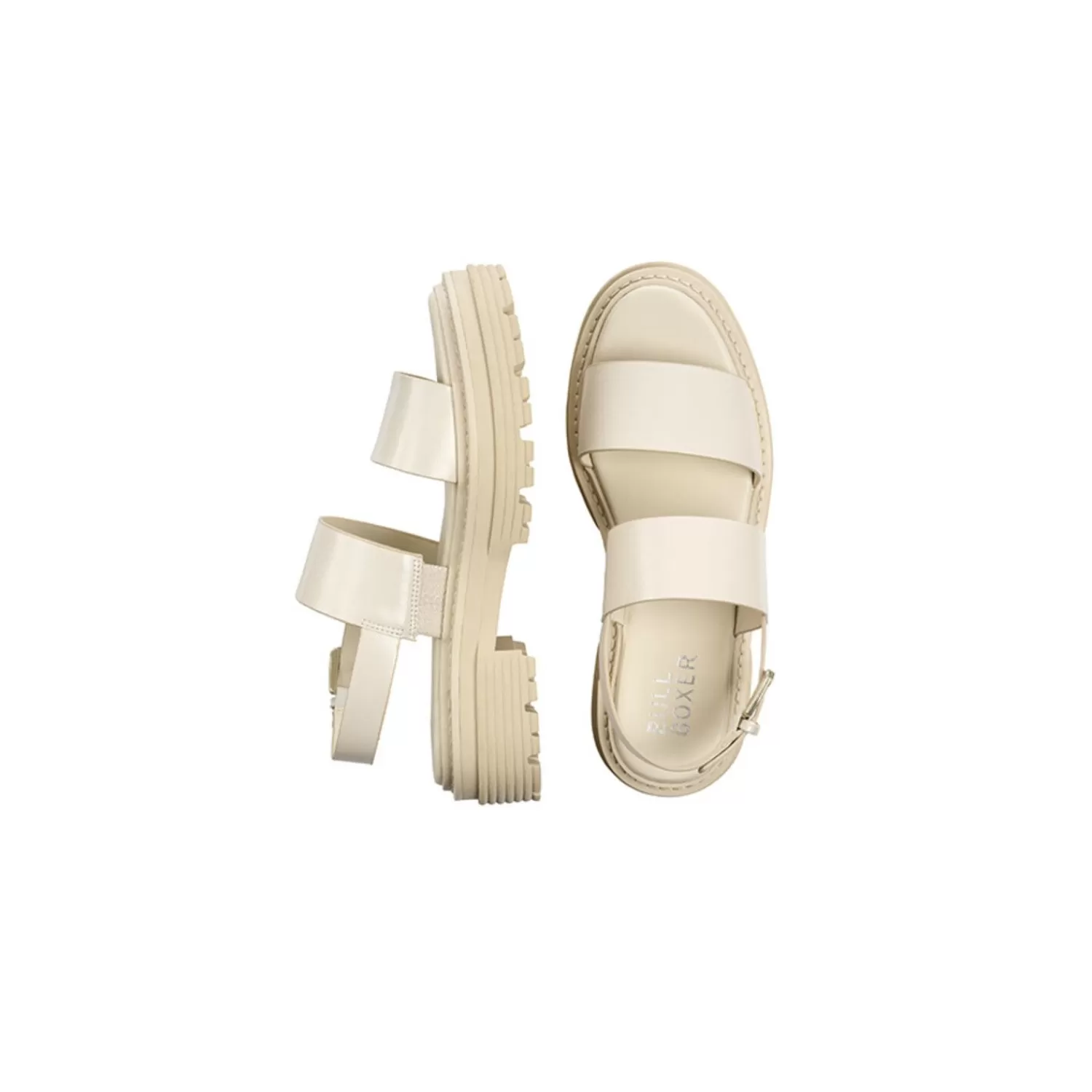 Frauen Bullboxer Plateau-Sandale Offwhite 171000F2S_Putttd