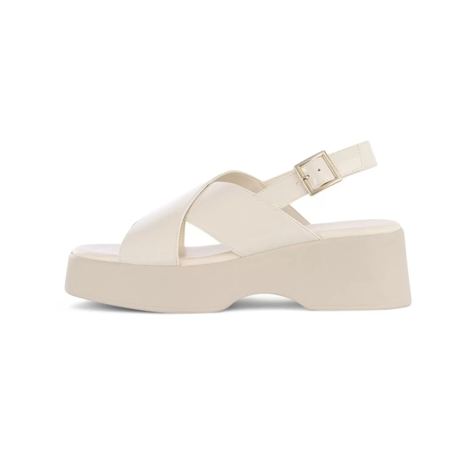 Frauen Bullboxer Plateau-Sandale Offwhite 179002F2S_Putttd