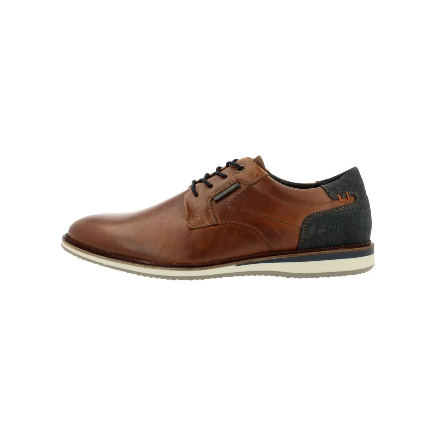 Männer Bullboxer Schnürschuhe Cognac/Navy 633K21101Aconasu