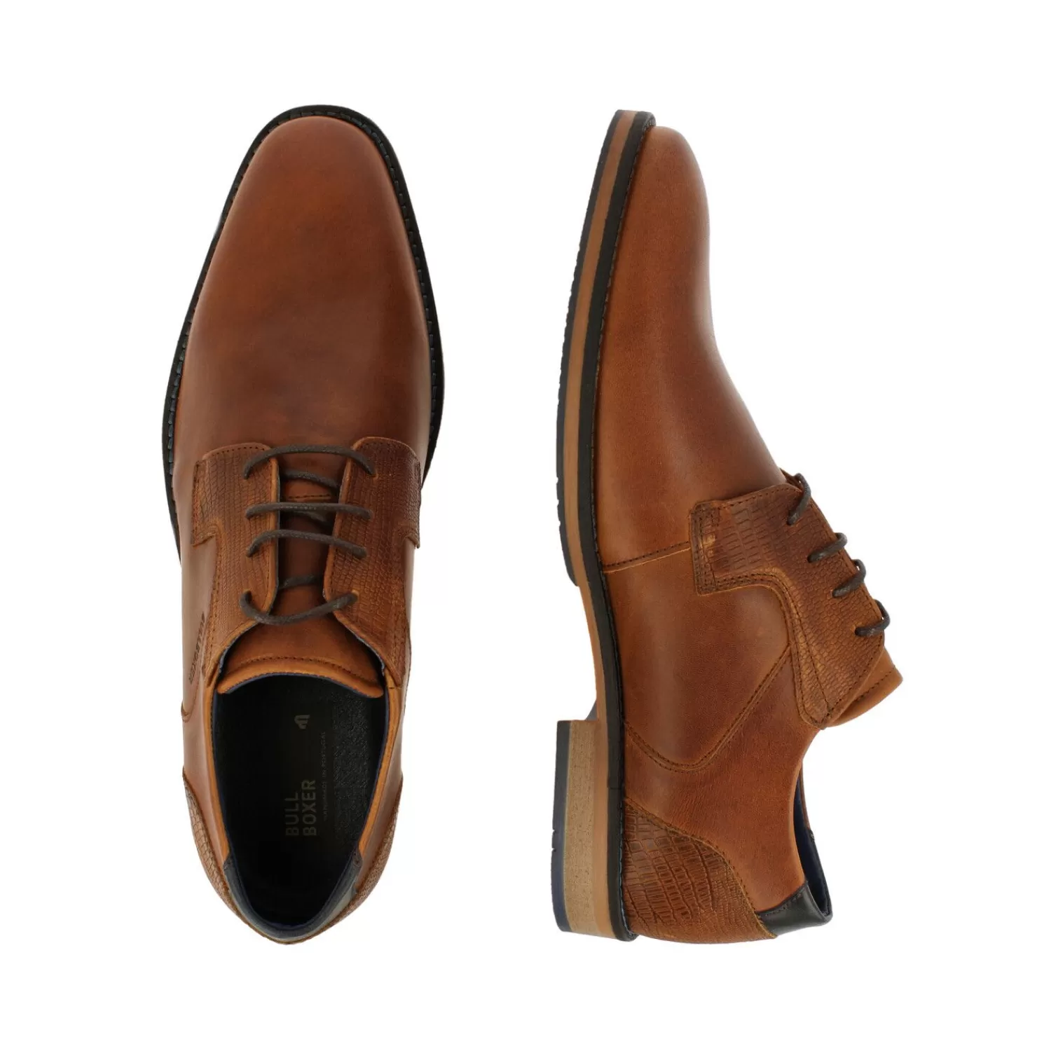 Männer Bullboxer Schnurschuh Cognac 663K21008Acognsu