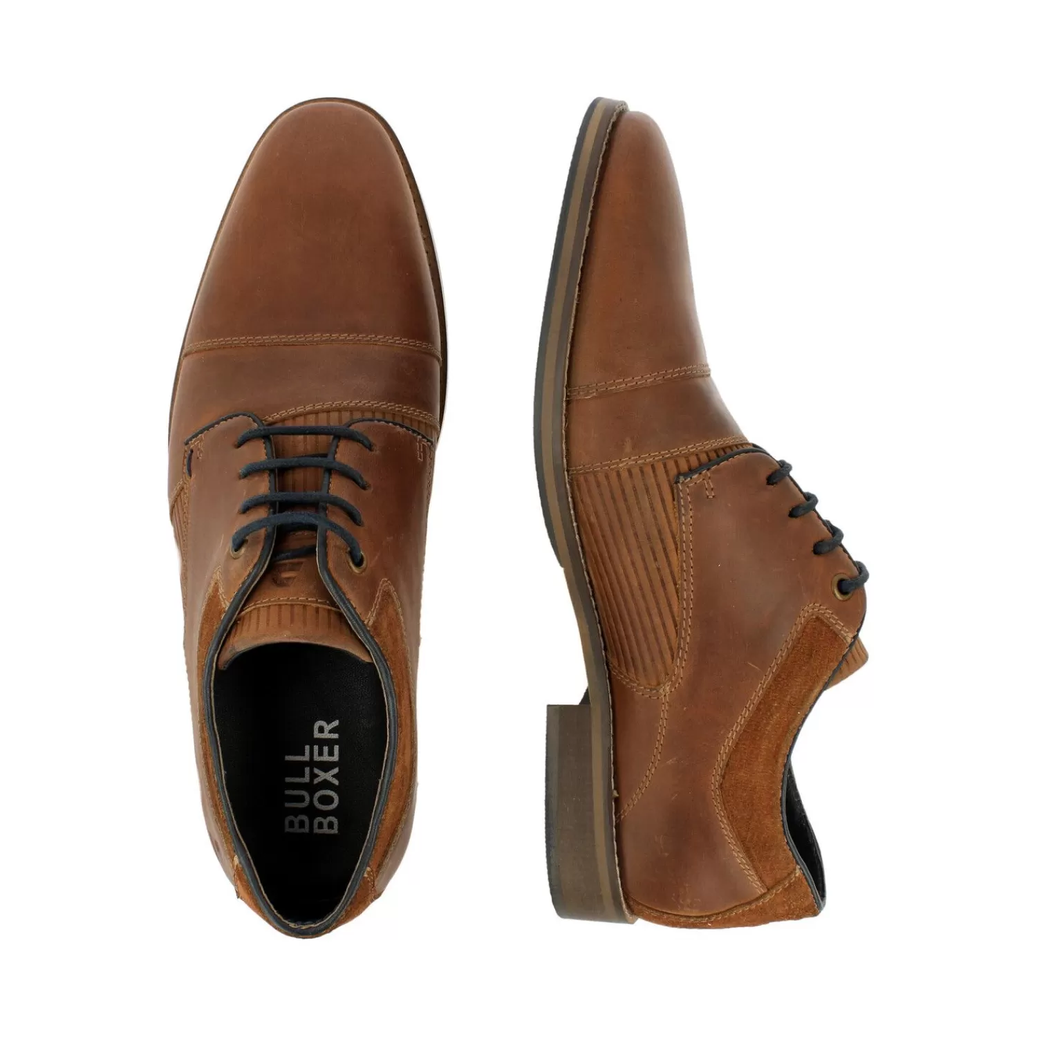 Männer Bullboxer Schnurschuh Cognac 681I26284Qcognsu