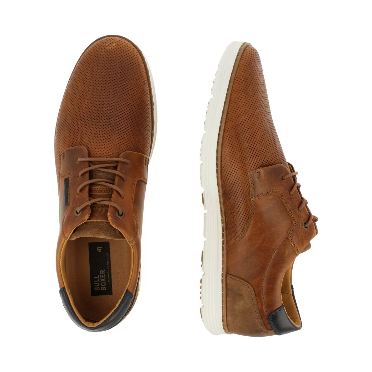 Männer Bullboxer Schnurschuh Tan/Cognac 628K21101Bconasu