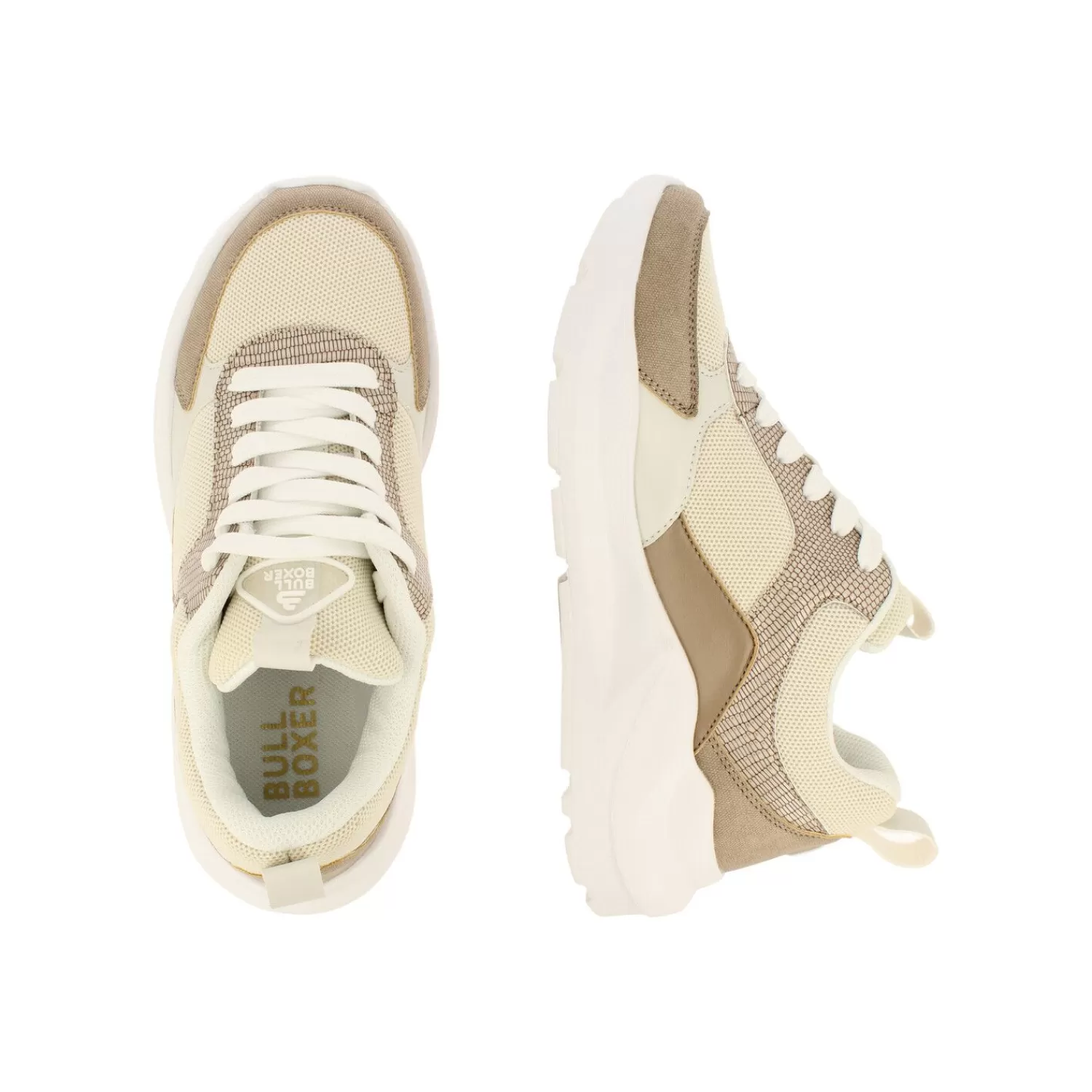 Frauen Bullboxer Sneaker Beige 158003F5S_Mubetd