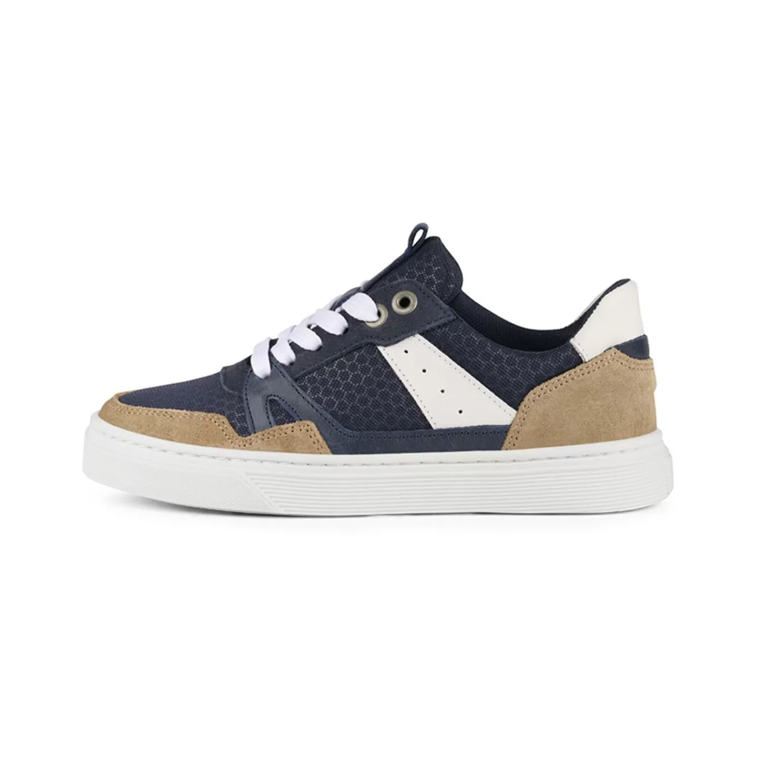 Kinder Bullboxer Sneaker Beige-Navy Aop009E5L_Benykb