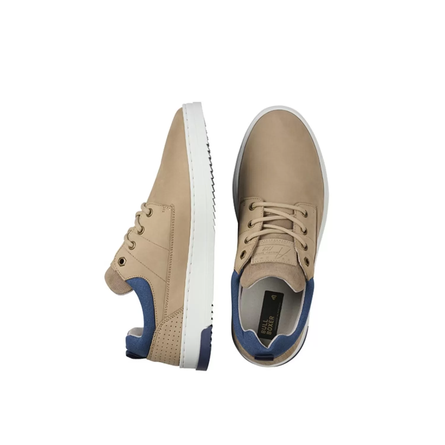 Männer Bullboxer Sneaker Sand/Blau 616P21797Abedesu