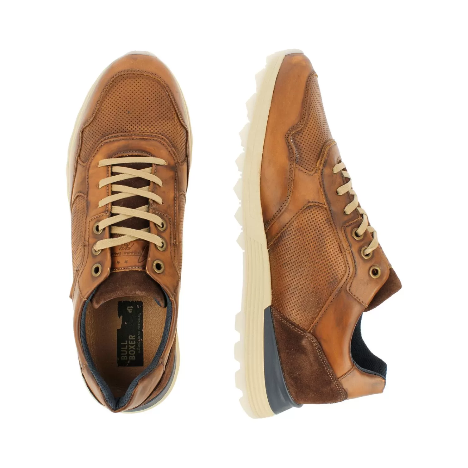 Männer Bullboxer Sneaker Tan/Cognac 373K20438Awcbnsu