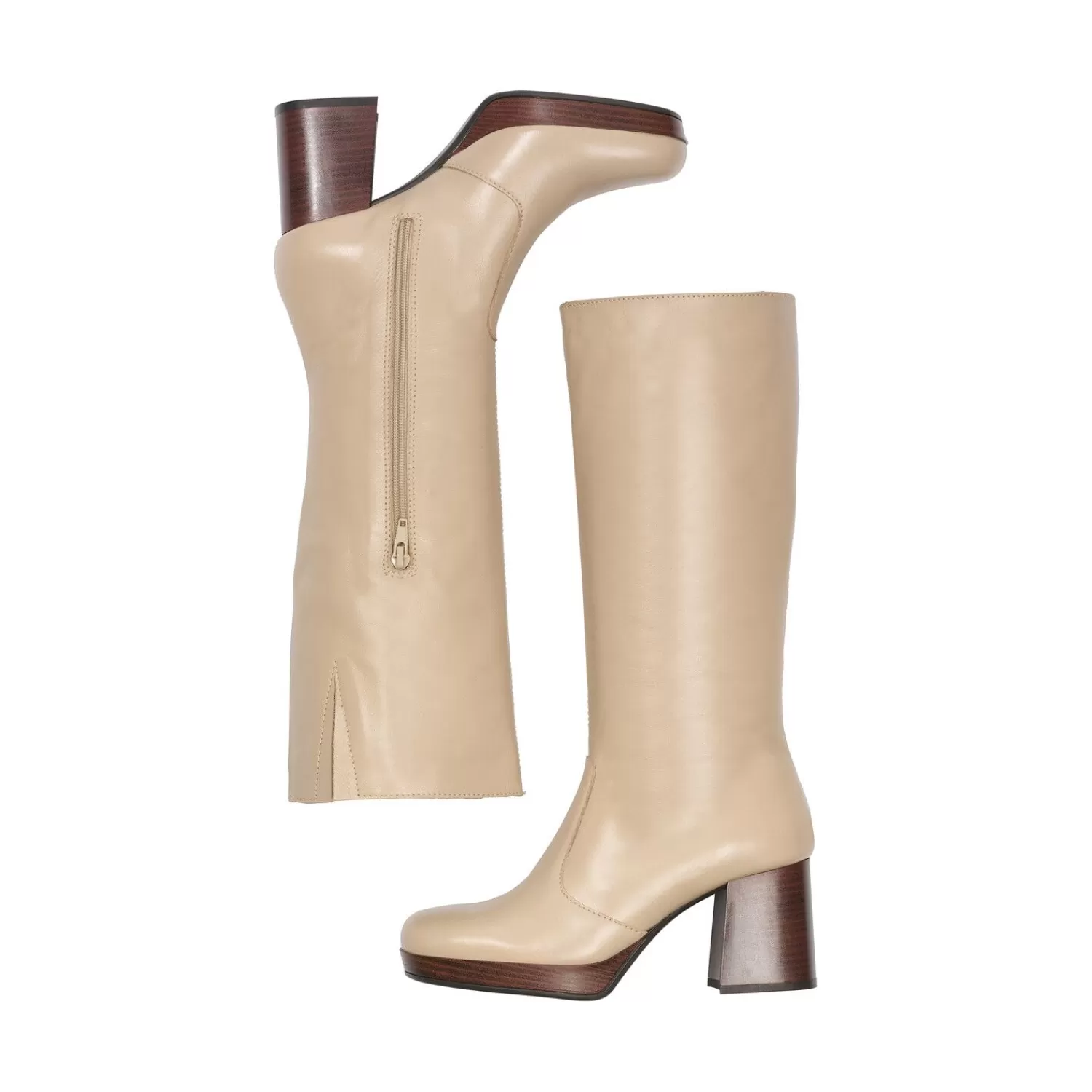 Frauen Bullboxer Stiefel Beige/Taupe 256502E7L_Beigtd