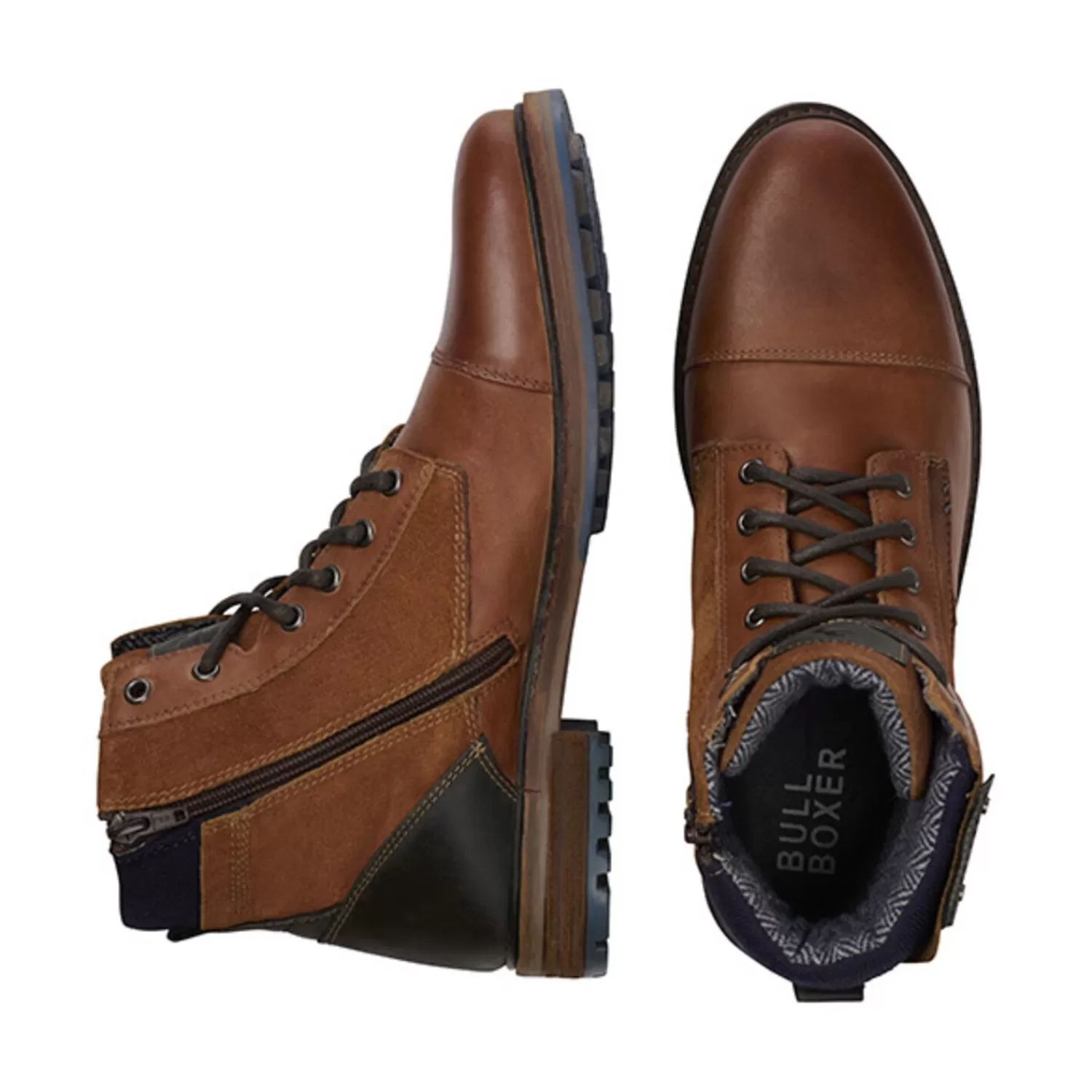 Männer Bullboxer Stiefeletten Tan/Cognac 791I85508Dcobksu